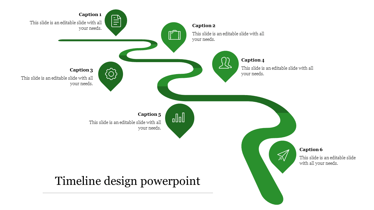 timeline design powerpoint-Green